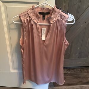 WHBM NWT Satin Sleeveless Blouse Top XS